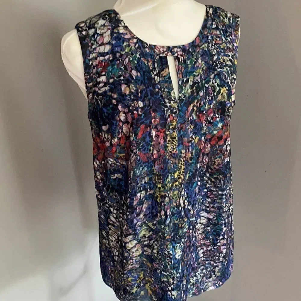 Cabi | Stained Glass Keyhole Blouse Tank 3093 | S